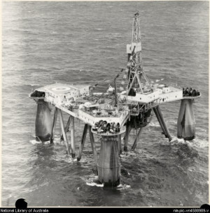 oil drilling rig north sea prints
