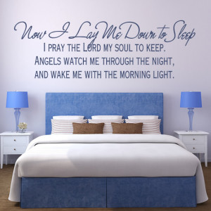 Now-I-Lay-Me-Down-To-Sleep-I-Pray-The-Lord-My-Quote-Wall-Sticker ...