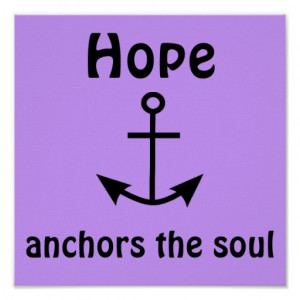 Christian Quote Bible Verse Hope Anchors the Soul Poster