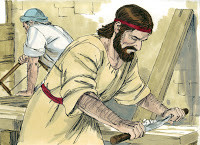 grew up working with His earthly father, Joseph,being a carpenter ...