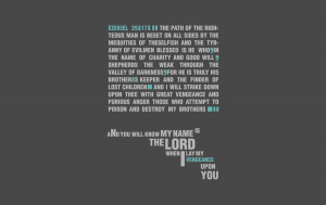 Pulp Fiction Bible Quote Wall by kaijuking623