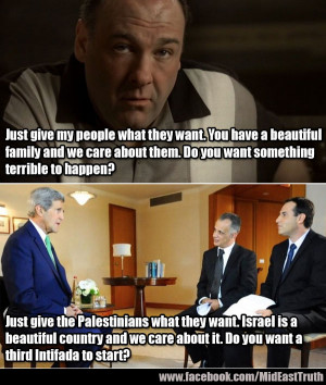 john kerry soprano Israel Palestinians