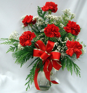 Carnation Christmas Flower Arrangement
