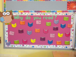 Reading bulletin board - Why Do You Read?
