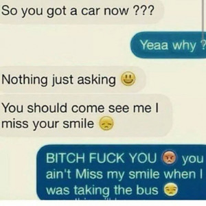 bus car funny text miss smile