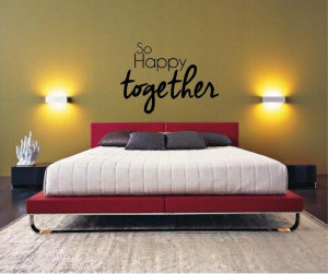 So Happy Together Modern Decor Quote Vinyl Wall Art for Your Romantic ...