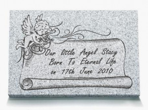 STILL BORN BABY MEMORIAL Colour: Grey Granite