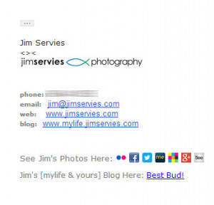 Photography Email Signature example - Logo, social media links ...