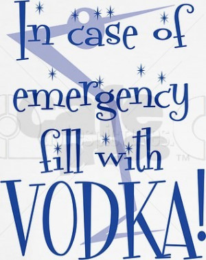 In case of emergency fill with vodka! – Alcohol Quote