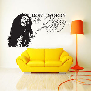 Bob-Marley-Dont-Worry-Be-Happy-Wall-Art-Quote-Vinyl-Transfer-Decal ...