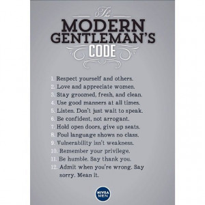 The Modern Gentleman's Code - Includes Holding Doors and Giving Up ...