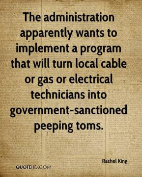 The administration apparently wants to implement a program that will ...