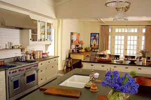 Something's Gotta Give kitchen. That oven/stove!!! Counters made to ...
