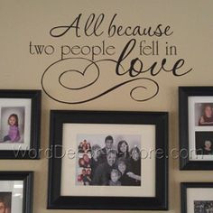 ... picture frames and the cardboard (3D) letters - LOVE. I love it! More