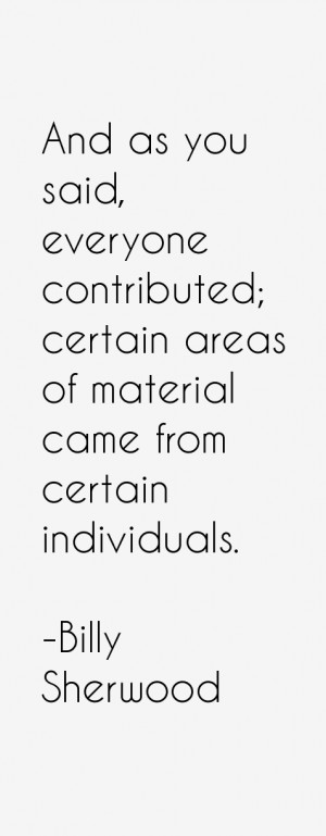 Billy Sherwood Quotes & Sayings