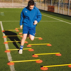 ... Central Football & Agility Training Equipment Fitness Cone Ladder Set