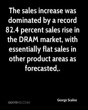 The sales increase was dominated by a record 82.4 percent sales rise ...