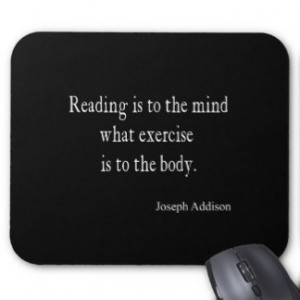 Vintage Addison Reading Mind Inspirational Quote Mouse Pad