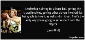 loose ball, getting the crowd involved, getting other players involved ...
