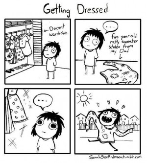 Getting dressed