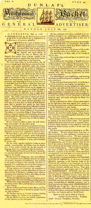 The US Independence Declaration