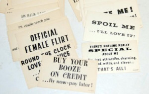 ... about 130 VINTAGE 1960's INSULT Calling Cards FUNNY QUOTES Jokes