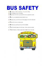 English worksheet: BUS SAFETY