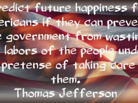 Quotes Photo American Flag With Thomas Jefferson Quote