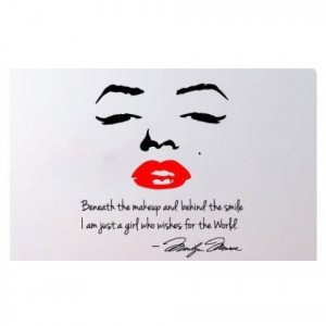 ... Decal Decor Quote Face Red Lips Large Nice Sticker: Everything Else