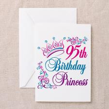 95th Birthday Princess Greeting Cards (Pk of 20) for