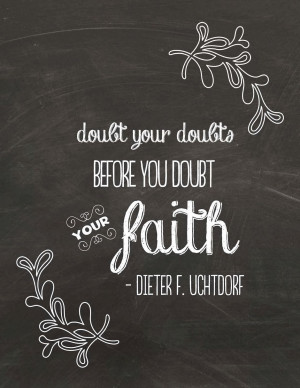 Doubt Your Doubts {free printable}