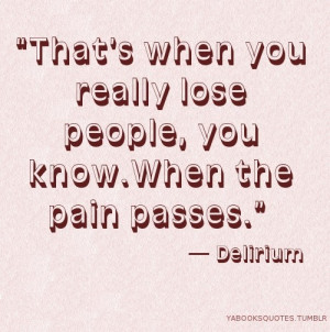 That's when you really lose