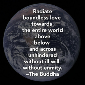 Radiate boundless love towards the entire world — above, below, and ...