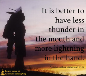 ... to have less thunder in the mouth and more lightning in the hand
