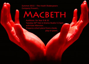 production of the Shakespeare play, Macbeth will take place at The ...