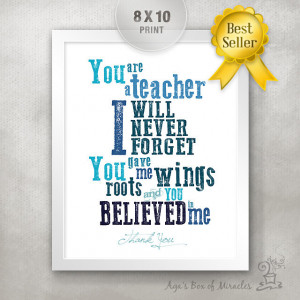 Thank You Card For Teacher Quotes
