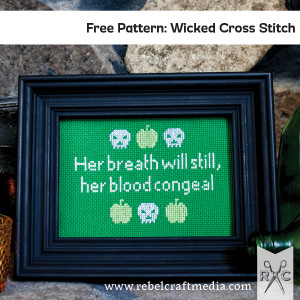 Free pattern wicked cross stitch from rebel craft media llc