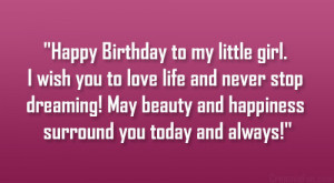 These are the happy birthday little daughter quotes Pictures