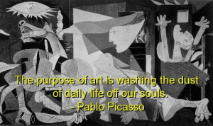Pablo picasso, best, quotes, sayings, art, purpose, wise, deep
