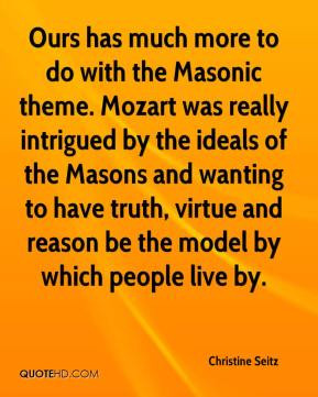 Masonic theme. Mozart was really intrigued by the ideals of the Masons ...