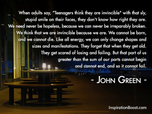 John Green – Teenage Life Quotes