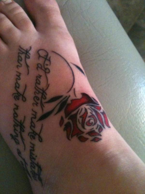 Special Red Rose With Message