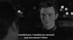 quotes kurt love quote black and white gif relatable Glee Gif glee ...