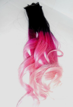 ... , Free People, Dark Hair Ombre Pink, Hair Extensions, 18 20Inch Hair