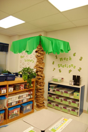 ... bags and a stripped golf umbrella frame. classroom-theme-decorations