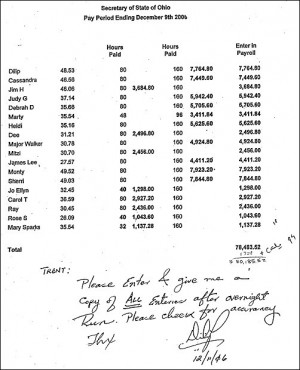 The memo containing Blackwell's $80,000 bonus list for 19 now-former ...