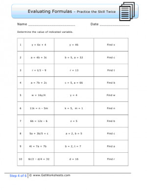 7th Grade Math Equations Worksheets