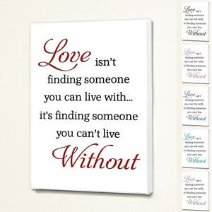 Love-isnt-finding-Wall-Quote-Sign-Saying-Box-Canvas-Fabric-6-Font ...