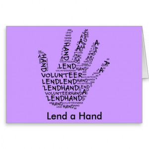 Volunteer Awareness: Lend a Helping Hand Cards