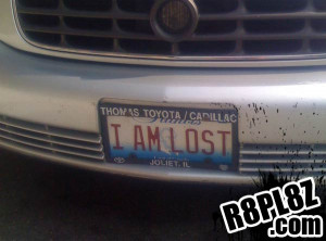 am-lost-funny-license-plate